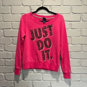 NWOT Nike Hot Pink Just Do It Sweatshirt size M